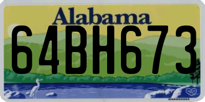 AL license plate 64BH673