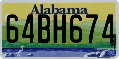 AL license plate 64BH674