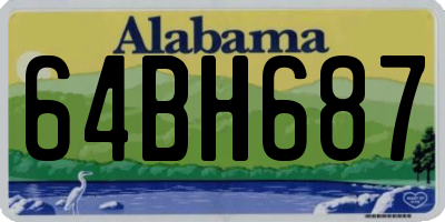 AL license plate 64BH687