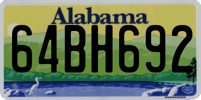 AL license plate 64BH692