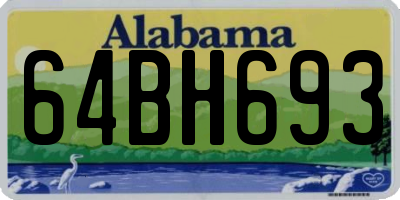 AL license plate 64BH693