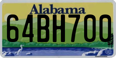 AL license plate 64BH700