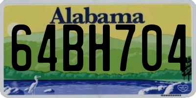 AL license plate 64BH704