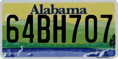 AL license plate 64BH707