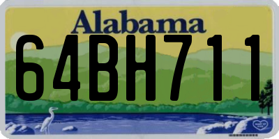 AL license plate 64BH711