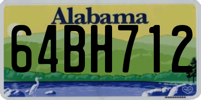 AL license plate 64BH712
