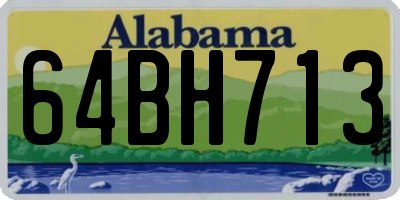 AL license plate 64BH713