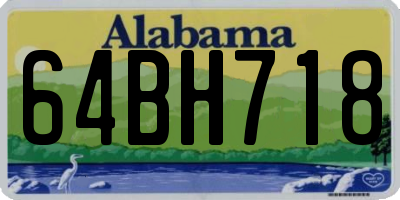 AL license plate 64BH718
