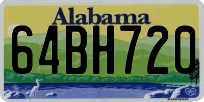 AL license plate 64BH720