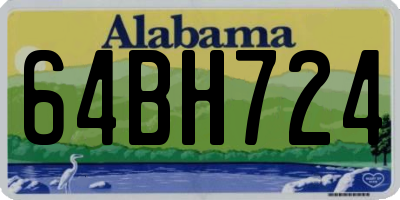 AL license plate 64BH724
