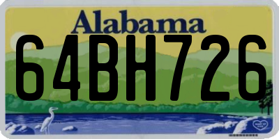 AL license plate 64BH726
