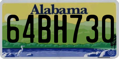 AL license plate 64BH730