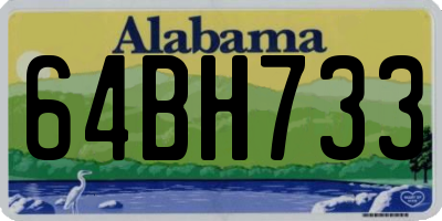 AL license plate 64BH733