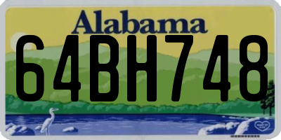 AL license plate 64BH748