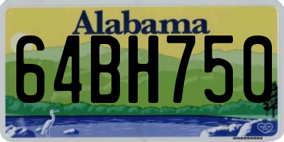 AL license plate 64BH750