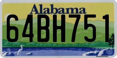 AL license plate 64BH751