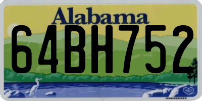 AL license plate 64BH752