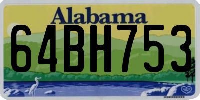 AL license plate 64BH753