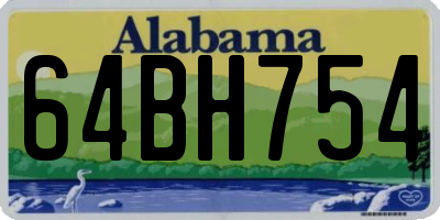 AL license plate 64BH754