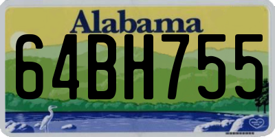 AL license plate 64BH755