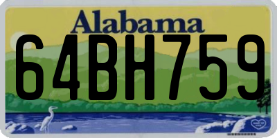 AL license plate 64BH759