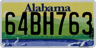 AL license plate 64BH763
