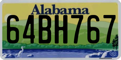 AL license plate 64BH767