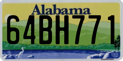 AL license plate 64BH771