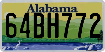 AL license plate 64BH772