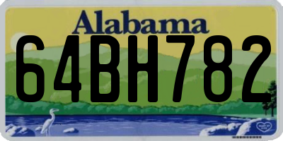 AL license plate 64BH782