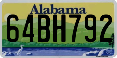 AL license plate 64BH792