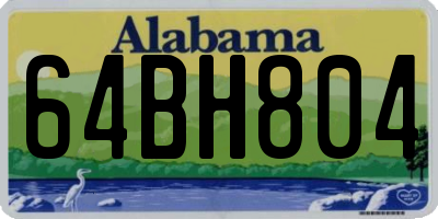 AL license plate 64BH804