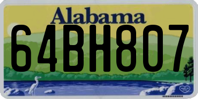 AL license plate 64BH807