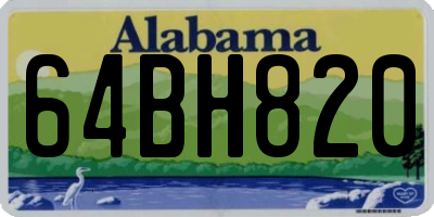 AL license plate 64BH820