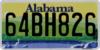 AL license plate 64BH826