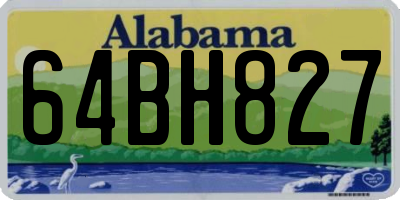 AL license plate 64BH827