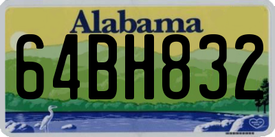 AL license plate 64BH832
