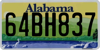 AL license plate 64BH837