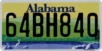 AL license plate 64BH840