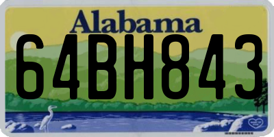 AL license plate 64BH843