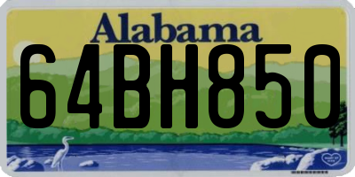 AL license plate 64BH850