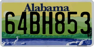 AL license plate 64BH853