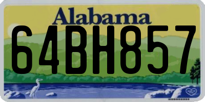 AL license plate 64BH857