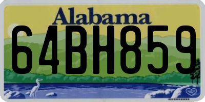 AL license plate 64BH859