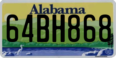 AL license plate 64BH868