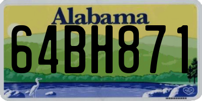 AL license plate 64BH871