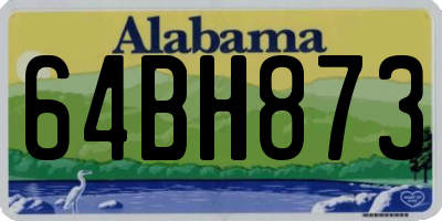 AL license plate 64BH873