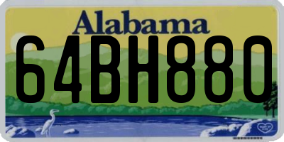 AL license plate 64BH880