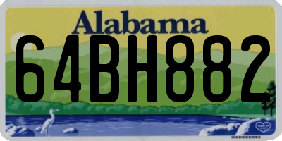AL license plate 64BH882