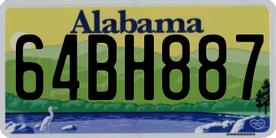 AL license plate 64BH887